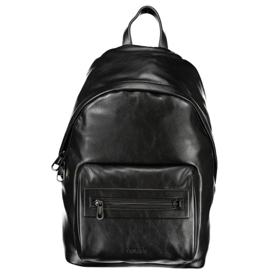 Backpack by Calvin Klein for men in polyester black presents a stately Polyester Backpack design, showcasing a secure zipper with ample external-pockets, internal-pockets & laptop-compartment and versatile handle, backpack-strap & adjustable-strap for a stately finish.