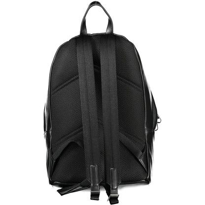 Backpack by Calvin Klein for men in polyester black showcases a stately Polyester Backpack design, featuring a secure zipper with stately external-pockets, internal-pockets & laptop-compartment and versatile handle, backpack-strap & adjustable-strap.
