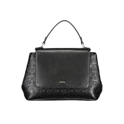 Shopper Handbag by Calvin Klein for women in polyester embossed faux leather black features a exquisite silhouette, showcasing a secure zipper and exquisite internal-pockets with versatile shoulder-strap, adjustable-strap & handle for a exquisite finish.