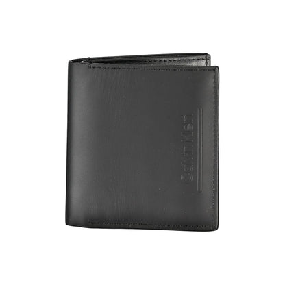 Cardholder Wallet by Calvin Klein for men in leather black showcases a refined silhouette, artfully capturing the essence of the refined Leather Cardholder Wallet design with functional card-organization rfid-protection coin-purse.