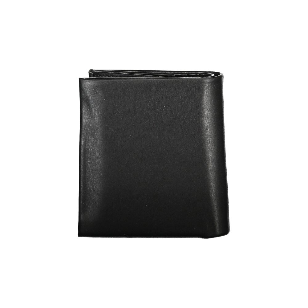 Calvin Klein Polyester Cardholder Wallet - Black Signature Print Print