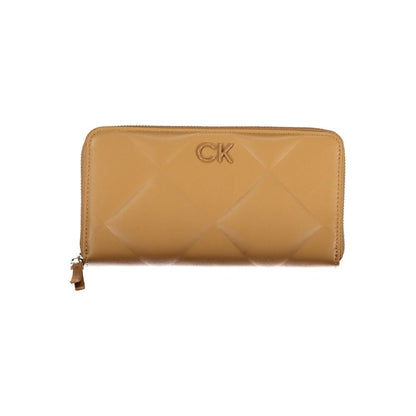 Cardholder Wallet by Calvin Klein for women in polyester brown presents a architectural silhouette from the Polyester Cardholder Wallet collection, showcasing architectural card-organization rfid-protection coin-purse for a architectural finish.