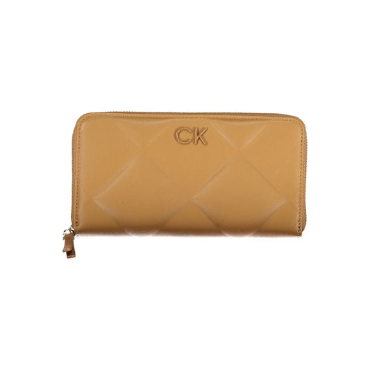 Cardholder Wallet by Calvin Klein for women in polyester brown presents a architectural silhouette from the Polyester Cardholder Wallet collection, showcasing architectural card-organization rfid-protection coin-purse for a architectural finish.