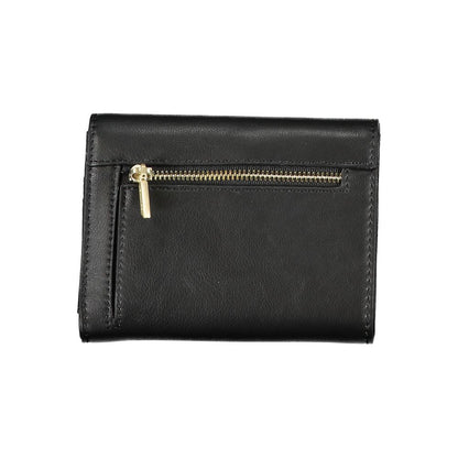 Wallet by Calvin Klein for women in polyester black showcases a discerning silhouette, artfully capturing the essence of Polyester Wallet with its functional rfid-protection coin-purse.