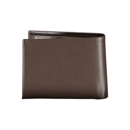Cardholder Wallet by Calvin Klein for men in leather brown, signature-print & print presents a refined silhouette, artfully capturing the essence of the Leather Cardholder Wallet design with sophisticated card-organization compact-design rfid-protection coin-purse for a refined look.