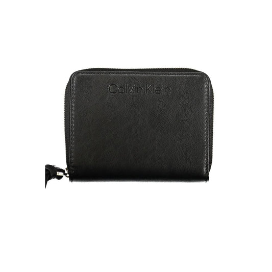 Cardholder Wallet by Calvin Klein for women in polyester black presents a refined silhouette, artfully capturing the essence of the Polyester Cardholder Wallet design with sophisticated card-organization rfid-protection eco-friendly coin-purse for a refined look.