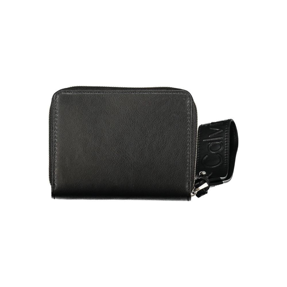 Cardholder Wallet by Calvin Klein for women in polyester black showcases a discerning silhouette, artfully capturing the essence of Polyester Cardholder Wallet with its functional card-organization rfid-protection eco-friendly coin-purse.