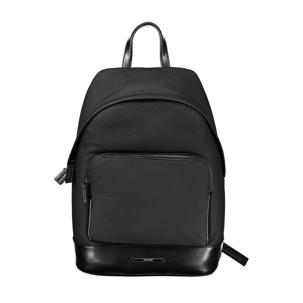 Backpack by Calvin Klein for men in polyester black features a stately Polyester Backpack design, showcasing a secure zipper, ample external-pockets, internal-pockets & laptop-compartment, and versatile backpack-strap, adjustable-strap & handle for a stately finish.