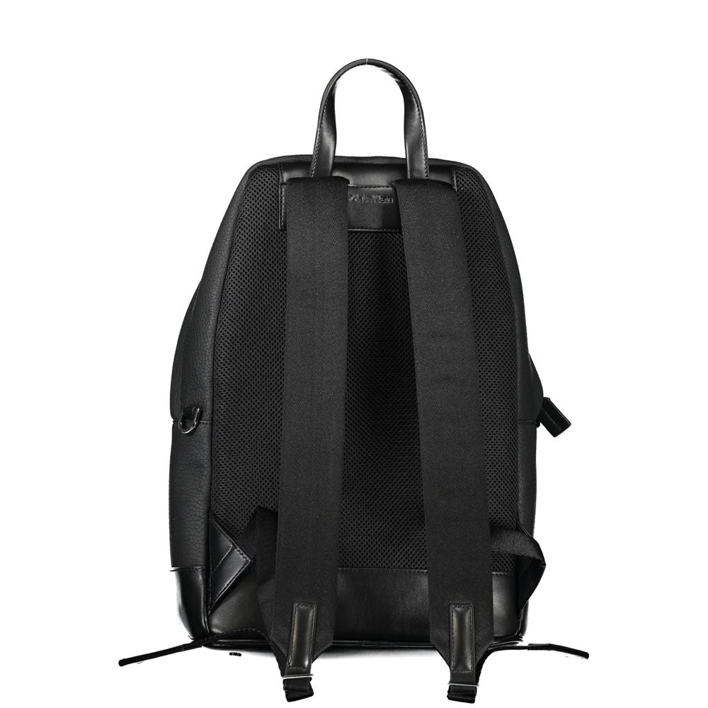 Backpack by Calvin Klein for men in polyester black features an stately silhouette from the Polyester Backpack range, with a secure zipper, ample external-pockets, internal-pockets & laptop-compartment, and versatile backpack-strap, adjustable-strap & handle.
