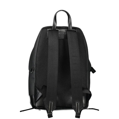 Backpack by Calvin Klein for men in polyester black features an stately silhouette from the Polyester Backpack range, with a secure zipper, ample external-pockets, internal-pockets & laptop-compartment, and versatile backpack-strap, adjustable-strap & handle.