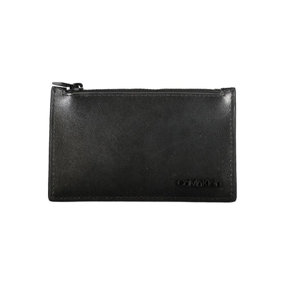 Cardholder Wallet by Calvin Klein for men in leather black showcases a refined silhouette, artfully capturing the essence of the refined Leather Cardholder Wallet design with functional card-organization bifold.
