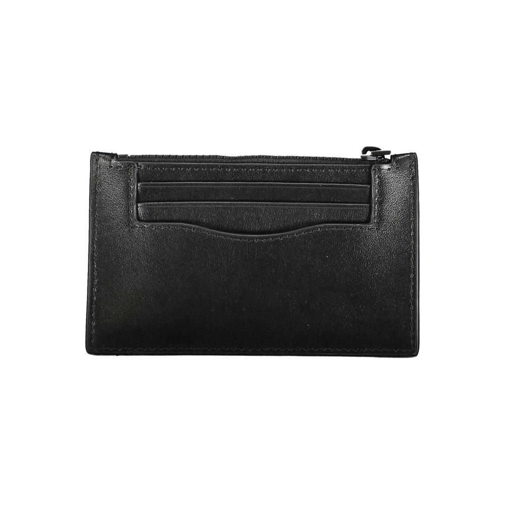 Cardholder Wallet by Calvin Klein for men in leather black showcases a discerning silhouette, artfully capturing the essence of Leather Cardholder Wallet with its functional card-organization bifold.