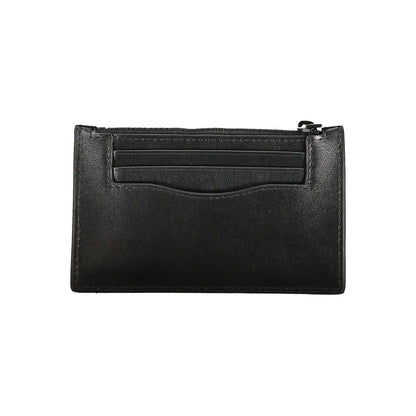 Cardholder Wallet by Calvin Klein for men in leather black showcases a discerning silhouette, artfully capturing the essence of Leather Cardholder Wallet with its functional card-organization bifold.