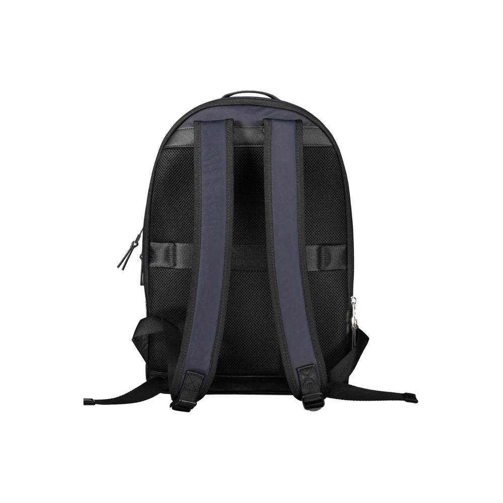 Backpack by Tommy Hilfiger for men in polyester blue & signature features a stately Polyester Backpack design, showcasing a secure zipper, ample external-pockets & laptop-compartment, and versatile backpack-strap, adjustable-strap & handle for a stately finish.