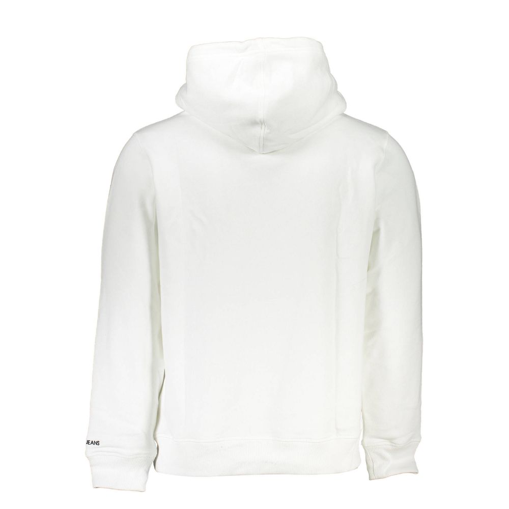 Hooded Sweatshirt Hoodie by Calvin Klein for men in cotton white showcases a city-ready silhouette, artfully detailed with a signature and for a city-ready finish.