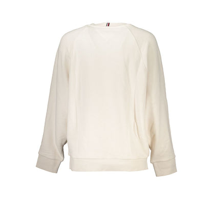 Sweatshirt by Tommy Hilfiger for women in organic cotton beige & print features an enviable silhouette, showcasing a premium and refined for a truly enviable finish.