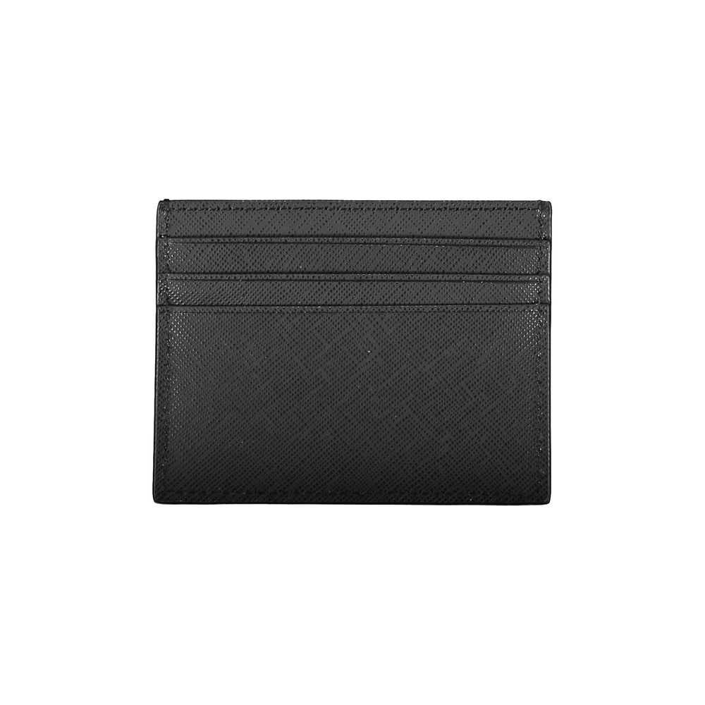 Cardholder Wallet by Tommy Hilfiger for men in leather black presents a streamlined silhouette, showcasing the sophisticated design of the Leather Cardholder Wallet collection with functional card-organization.
