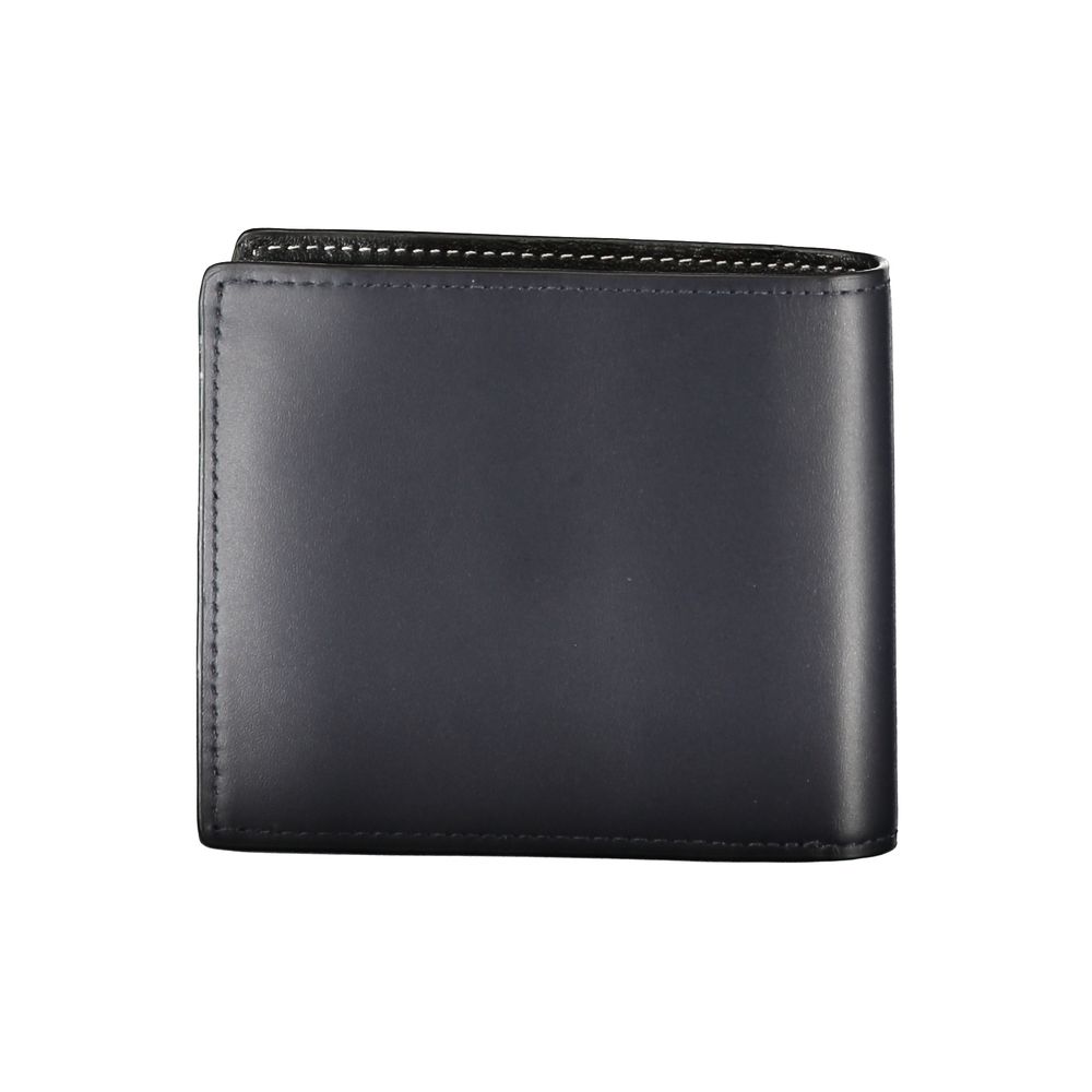 Cardholder Wallet by Tommy Hilfiger for men in leather blue & signature presents a refined silhouette, artfully capturing the essence of the Leather Cardholder Wallet design with sophisticated card-organization coin-purse for a refined look.