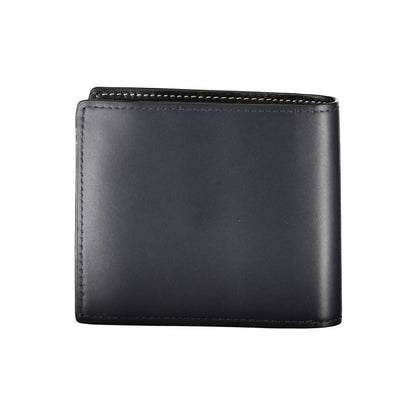 Cardholder Wallet by Tommy Hilfiger for men in leather blue & signature presents a refined silhouette, artfully capturing the essence of the Leather Cardholder Wallet design with sophisticated card-organization coin-purse for a refined look.