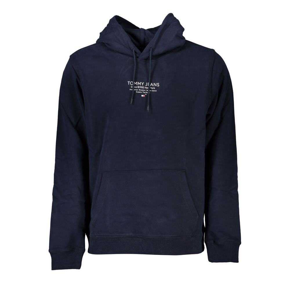 Hooded Sweatshirt Hoodie by Tommy Hilfiger for men in cotton blue & print features an luminous silhouette, showcasing a sophisticated hooded neckline and for a truly luminous look.