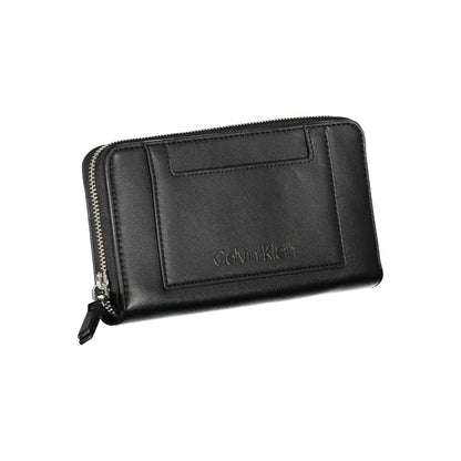Wallet by Calvin Klein for women in polyester black presents a architectural silhouette from the Polyester Wallet collection, showcasing architectural coin-purse for a architectural finish.