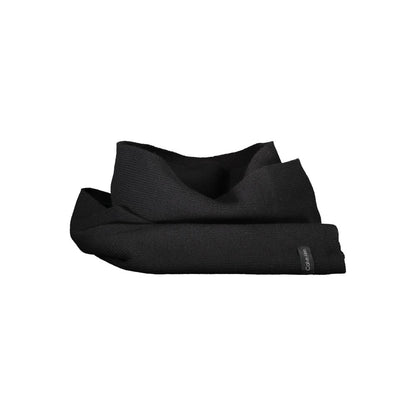 Scarf by Calvin Klein for women in cotton black presents a ethereal silhouette, artfully capturing the essence of the ethereal Cotton Scarf design for a sophisticated look.