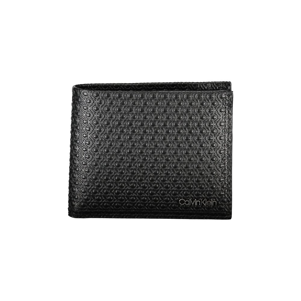 Cardholder Wallet by Calvin Klein for men in leather black & signature showcases a refined silhouette, artfully capturing the essence of the refined Leather Cardholder Wallet design with functional card-organization rfid-protection.