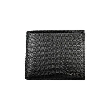Cardholder Wallet by Calvin Klein for men in leather black & signature showcases a refined silhouette, artfully capturing the essence of the refined Leather Cardholder Wallet design with functional card-organization rfid-protection.