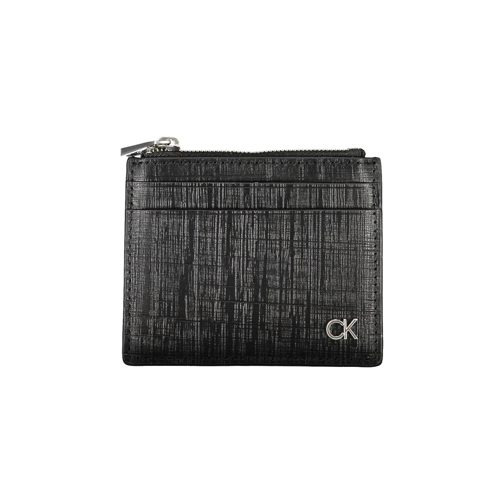 Cardholder Wallet by Calvin Klein for men in leather black showcases a refined silhouette, artfully detailed with the signature style of the Leather Cardholder Wallet and functional card-organization.