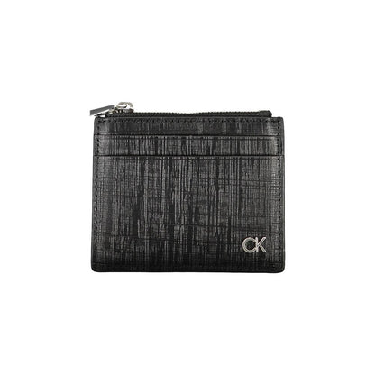 Cardholder Wallet by Calvin Klein for men in leather black showcases a refined silhouette, artfully detailed with the signature style of the Leather Cardholder Wallet and functional card-organization.