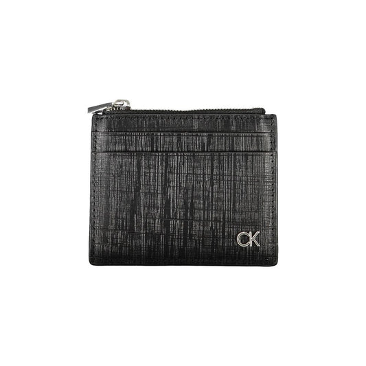 Cardholder Wallet by Calvin Klein for men in leather black showcases a refined silhouette, artfully detailed with the signature style of the Leather Cardholder Wallet and functional card-organization.