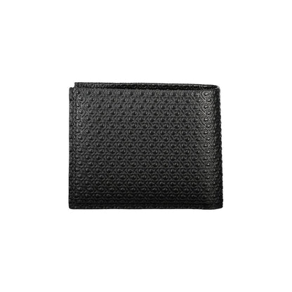 Cardholder Wallet by Calvin Klein for men in leather black & signature presents a streamlined silhouette, showcasing the sophisticated design of the Leather Cardholder Wallet collection with functional card-organization rfid-protection.
