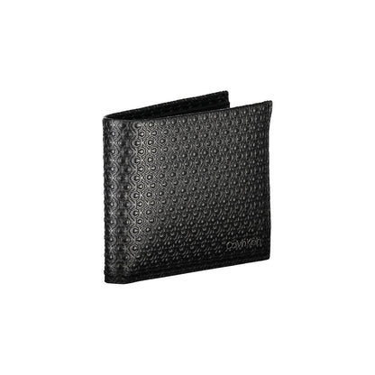 Cardholder Wallet by Calvin Klein for men in leather black & signature showcases a discerning silhouette, artfully capturing the essence of Leather Cardholder Wallet with its functional card-organization rfid-protection.