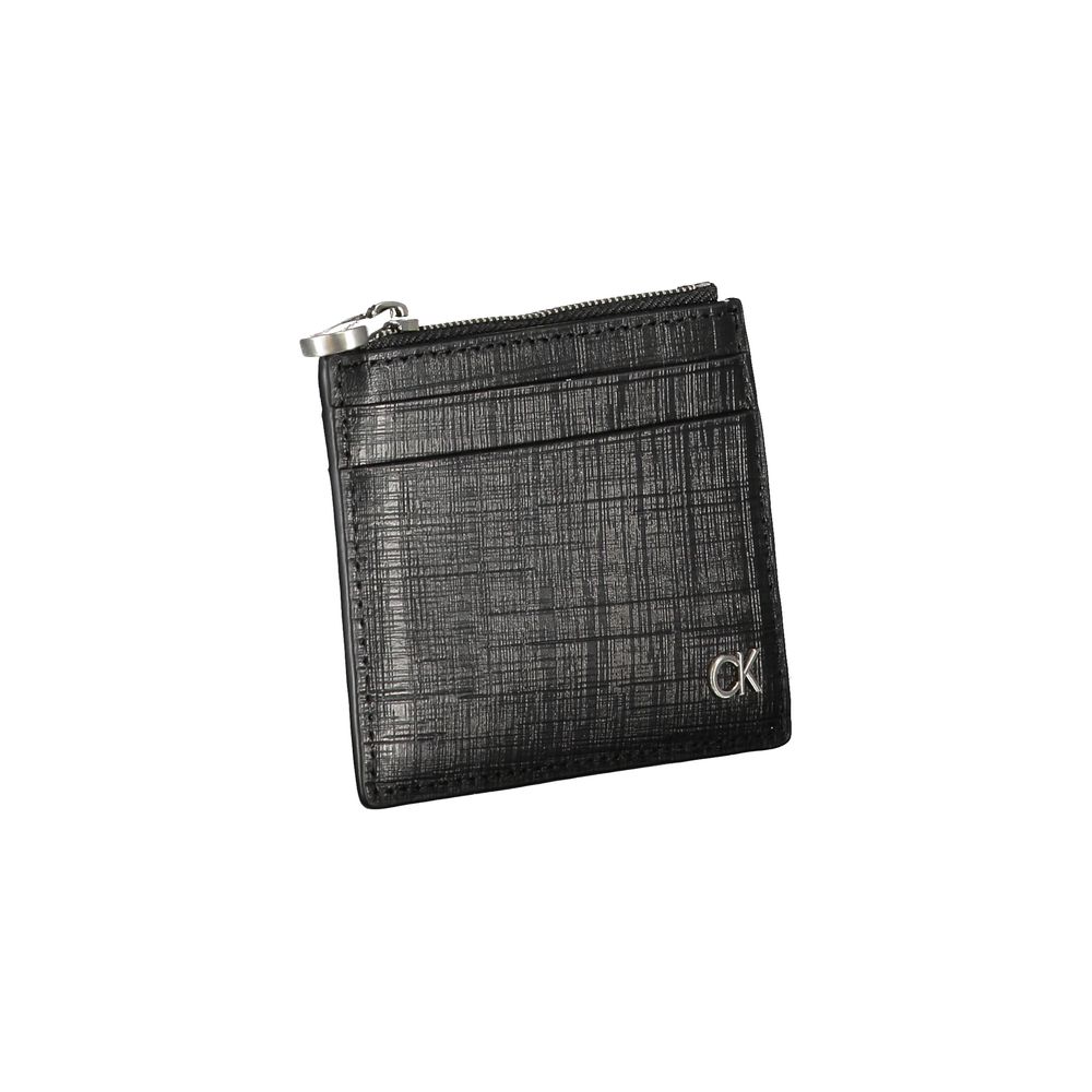 Cardholder Wallet by Calvin Klein for men in leather black presents a refined silhouette, artfully capturing the essence of the Leather Cardholder Wallet design with sophisticated card-organization for a refined look.