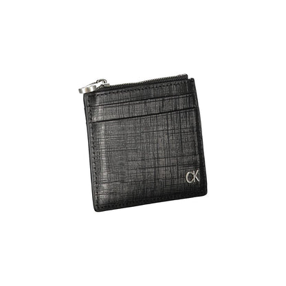Cardholder Wallet by Calvin Klein for men in leather black presents a refined silhouette, artfully capturing the essence of the Leather Cardholder Wallet design with sophisticated card-organization for a refined look.