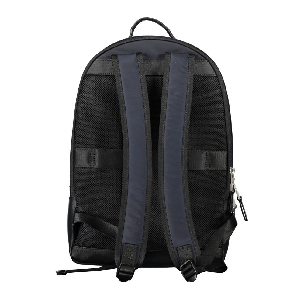 Backpack by Tommy Hilfiger for men in polyester blue showcases a stately Polyester Backpack design, featuring a secure zipper with stately external-pockets & laptop-compartment and versatile backpack-strap, adjustable-strap & handle.