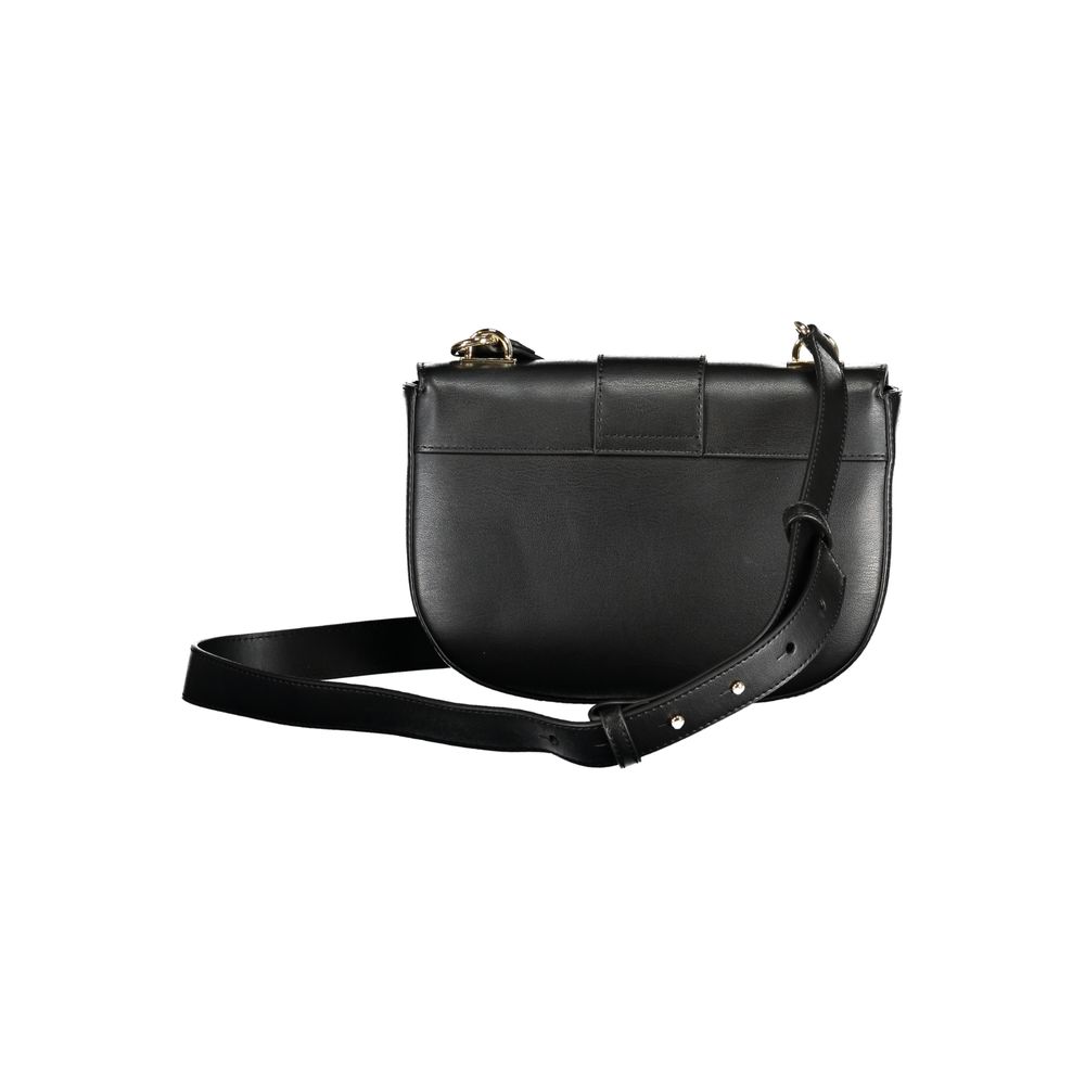 Shoulder Handbag by Tommy Hilfiger for women in polyethylene black presents a ornamental silhouette, showcasing a secure snap, ample internal-pockets, and versatile shoulder-strap & adjustable-strap for a ornamental finish.