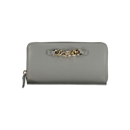 Wallet by Tommy Hilfiger for women in polyethylene gray showcases a refined silhouette, artfully detailed with the signature style of the Polyethylene Wallet and functional coin-purse.