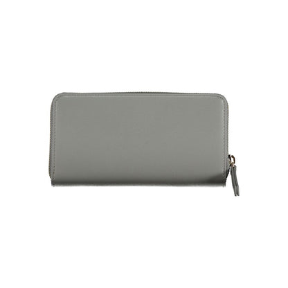 Wallet by Tommy Hilfiger for women in polyethylene gray showcases a discerning silhouette, artfully capturing the essence of Polyethylene Wallet with its functional coin-purse.
