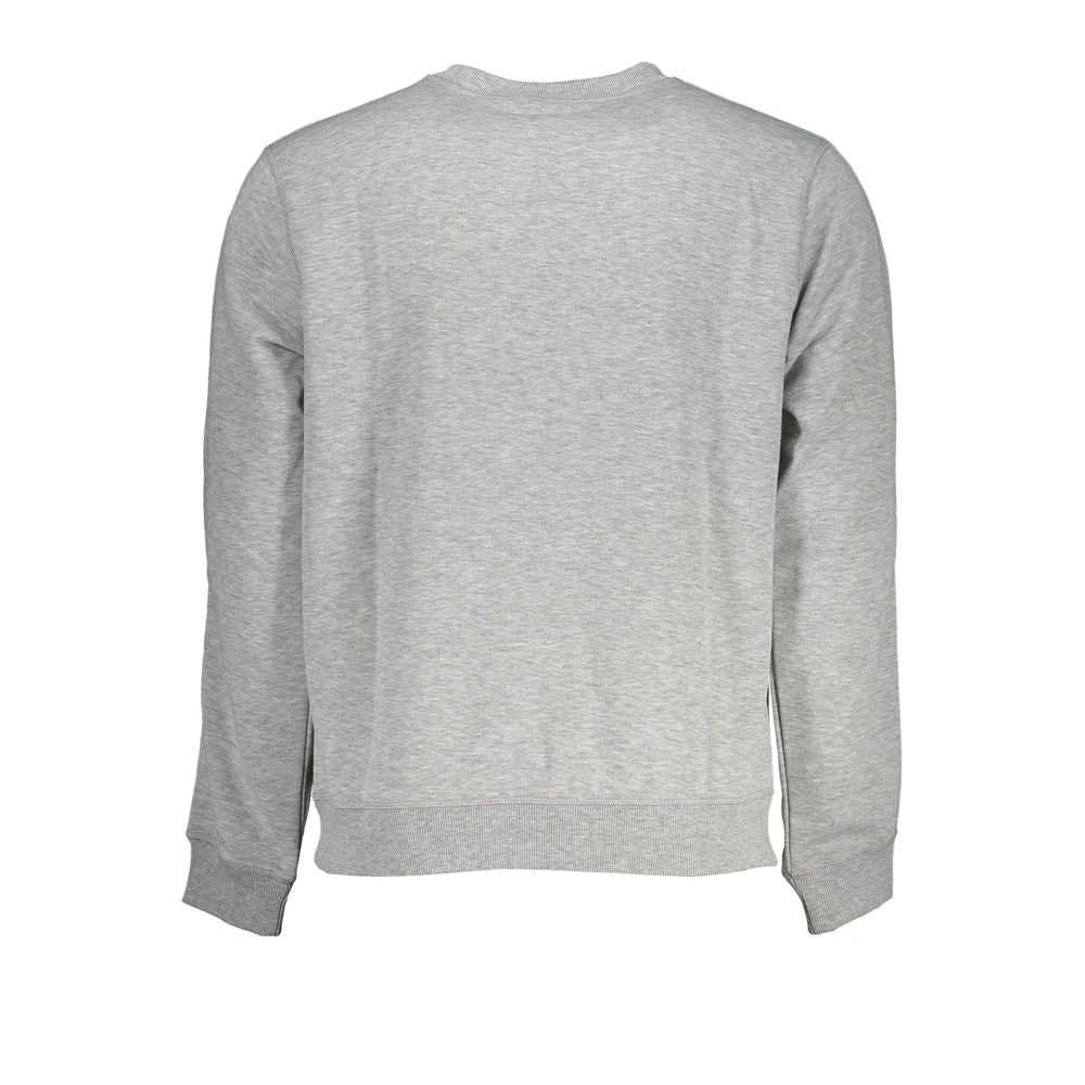 Sweatshirt by Calvin Klein for men in polyester gray & print features an provocated silhouette, detailed with a provocated and a refined for a sophisticated aesthetic.