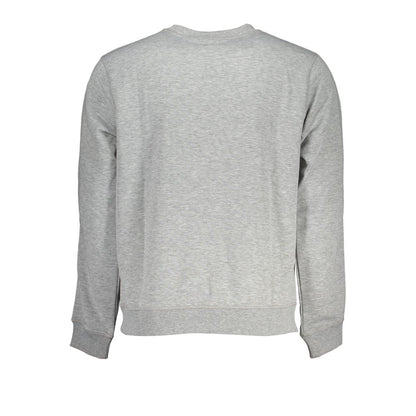 Sweatshirt by Calvin Klein for men in polyester gray & print features an provocated silhouette, detailed with a provocated and a refined for a sophisticated aesthetic.