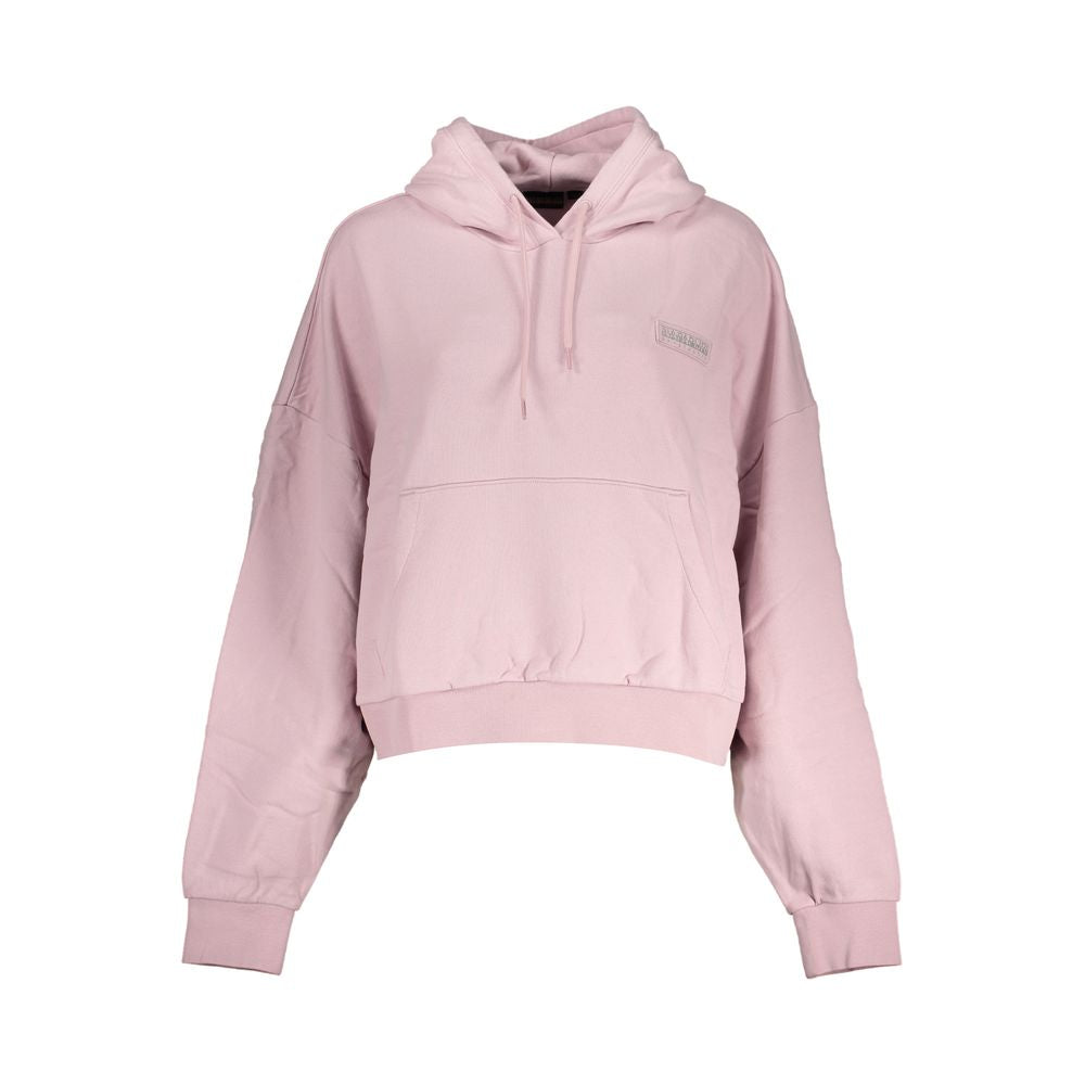 Hooded Sweatshirt Hoodie by Napapijri for women in cotton pink features a edgy silhouette, detailed with a edgy hooded neckline and for a refined finish.
