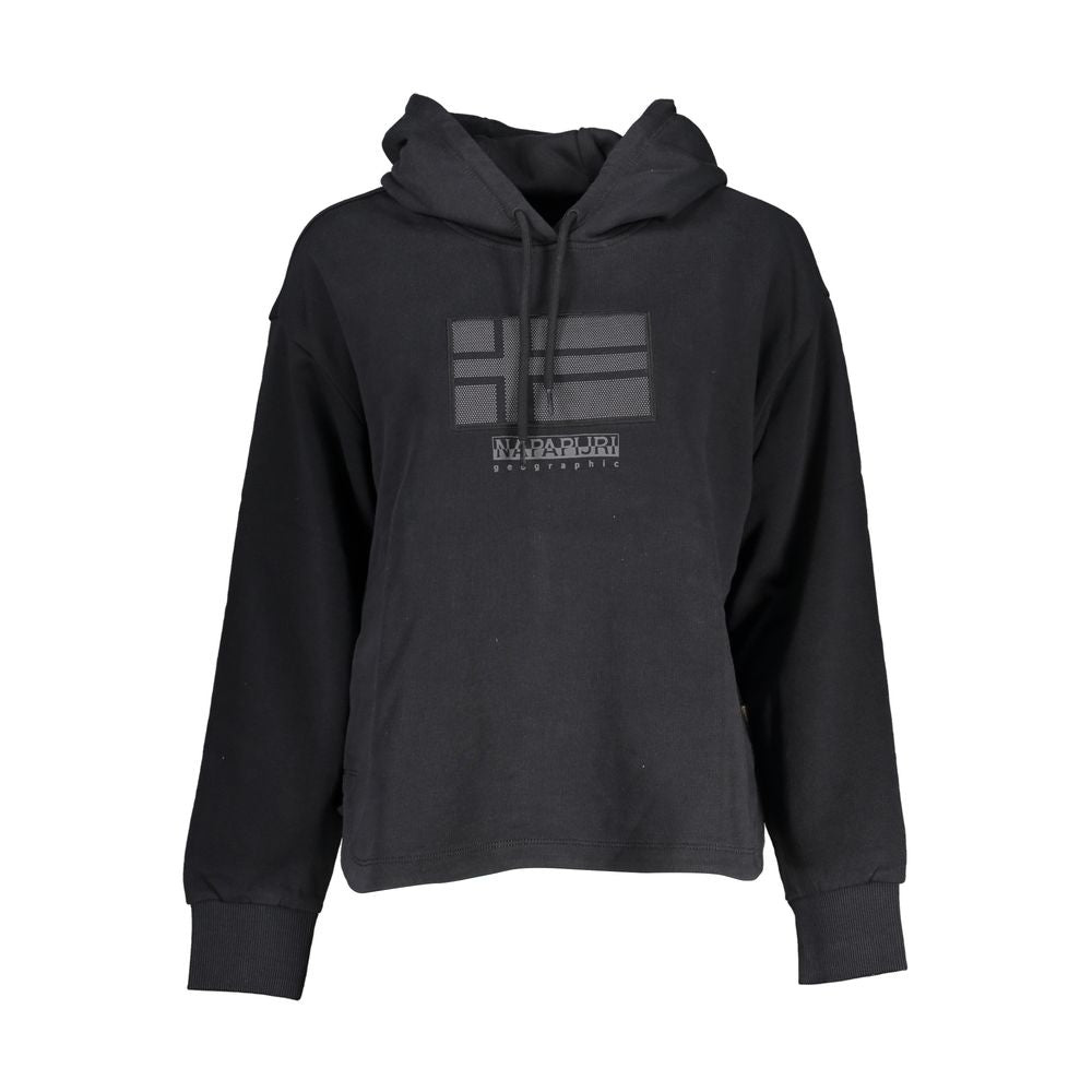 Hooded Sweatshirt Hoodie by Napapijri for women in cotton black showcases a city-ready silhouette, artfully detailed with a signature hooded neckline and for a city-ready finish.