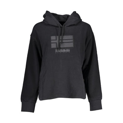Hooded Sweatshirt Hoodie by Napapijri for women in cotton black showcases a city-ready silhouette, artfully detailed with a signature hooded neckline and for a city-ready finish.
