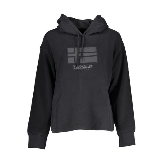 Hooded Sweatshirt Hoodie by Napapijri for women in cotton black showcases a city-ready silhouette, artfully detailed with a signature hooded neckline and for a city-ready finish.