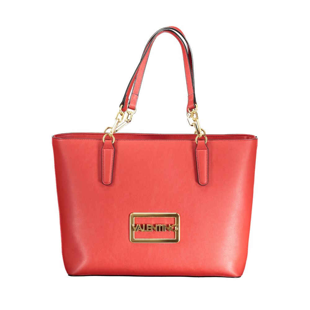 Evening Handbag by Mario Valentino for women in polyethylene red features a refined silhouette, showcasing a secure zipper, organized internal-pockets, and versatile shoulder-strap, adjustable-strap & handle for a refined finish.