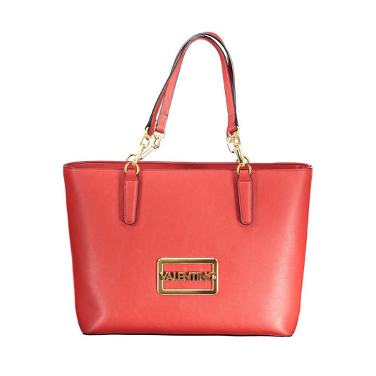 Evening Handbag by Mario Valentino for women in polyethylene red features a refined silhouette, showcasing a secure zipper, organized internal-pockets, and versatile shoulder-strap, adjustable-strap & handle for a refined finish.