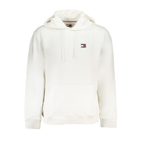 Hooded Sweatshirt Hoodie by Tommy Hilfiger for men in cotton white features a slouchy chic silhouette, detailed with a slouchy chic and a signature hooded neckline for an elevated aesthetic.