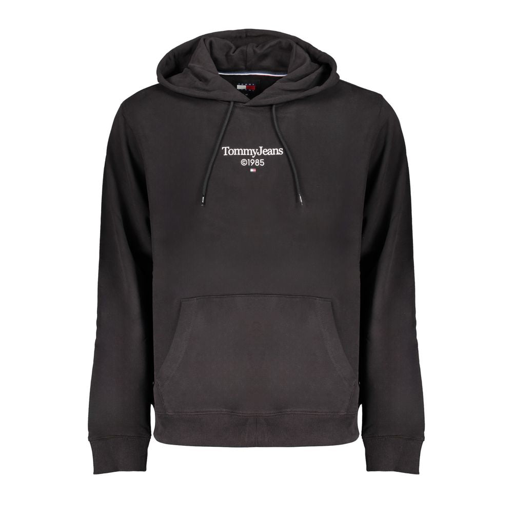 Hooded Sweatshirt Hoodie by Tommy Hilfiger for men in cotton black & print features a slouchy chic silhouette, detailed with a slouchy chic and a signature hooded neckline for an elevated aesthetic.