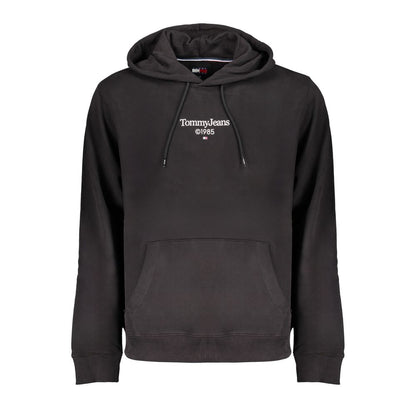 Hooded Sweatshirt Hoodie by Tommy Hilfiger for men in cotton black & print features a slouchy chic silhouette, detailed with a slouchy chic and a signature hooded neckline for an elevated aesthetic.